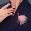 Feathered Flamingo Brooch