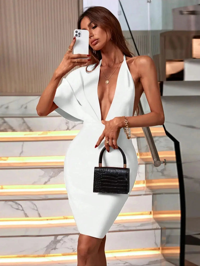 She's All That Bodycon Bandage Dress ~ White