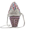 Ice Cream Cone Crystal Minaudiere Clutch