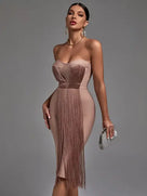 Sienna Tassel Bandage Dress