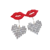 Boucles d'oreilles coeur embrasse-moi