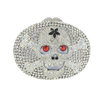 Skull Minaudiere Crystal Clutch