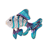 Rhinestone Fish Brooche