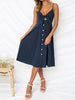 Cutout Smocked Sweetheart-Neck Cami Dress