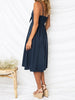 Cutout Smocked Sweetheart-Neck Cami Dress