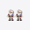 Mr and Mrs Claus Rhinestone Earrings