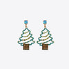 Rhinestone Christmas Tree Earrings