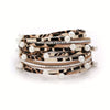 “If I Gave You Leopard and Pearls” Wrap Bracelet