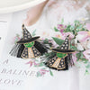 Witch Rhinestone Earrings