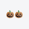 Pumpkin Rhinestone Earrings