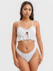 The Naomi 3 Piece Eyelet Ruffle Bikini Set