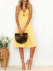 Cutout Smocked Sweetheart-Neck Cami Dress