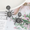 Spider Rhinestone Earrings