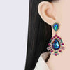 Colorful Rhinestone Teardrop Earrings