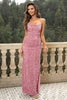 The Clara Sequin Backless Split Maxi Dress