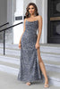 The Clara Sequin Backless Split Maxi Dress