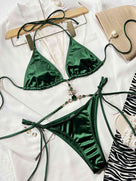 The Adria Rhinestone Halter Neck Bikini