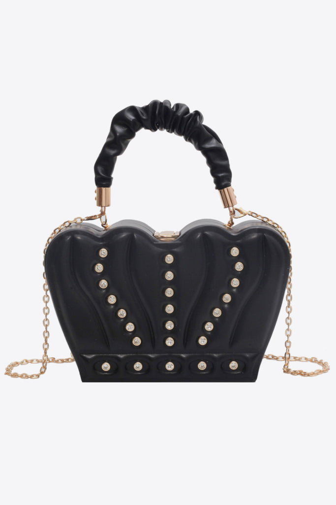 Crowned Vegan Leather Handbag
