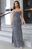 The Clara Sequin Backless Split Maxi Dress