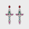 Rhinestone Cross Earrings