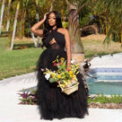Robe en tulle noire Garden Goddess