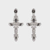 Rhinestone Cross Earrings