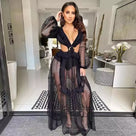 Beach Goddess Black Maxi Dress