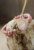 My Love Rose Quartz Heart Beaded Bracelet