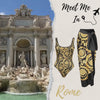 Meet Me In Rome One Piece Swimsuit and Sarong