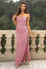 The Clara Sequin Backless Split Maxi Dress