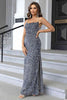 The Clara Sequin Backless Split Maxi Dress