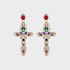 Rhinestone Cross Earrings