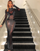 She A 10 Diamond Mesh Gown