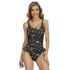 Dark Garden Ruffled One Piece Swimsuit