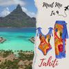 Meet Me In Tahiti One Piece Swimsuit and Sarong