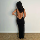 Robe longue dos nu