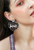 Beaded LOVE Earrings