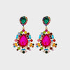 Colorful Rhinestone Teardrop Earrings