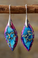 Boucles d'oreilles pendantes en pierre naturelle Nerys faites à la main