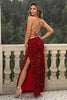 The Clara Sequin Backless Split Maxi Dress