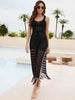 Own The Beach Drawstring Waist Cover Up Dress