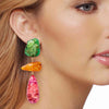 Tri Color Geometric Earrings
