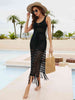 Own The Beach Drawstring Waist Cover Up Dress