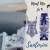 Meet Me In Santorini One Piece Swimsuit and Sarong