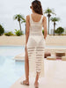 Own The Beach Drawstring Waist Cover Up Dress