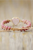 My Love Rose Quartz Heart Beaded Bracelet