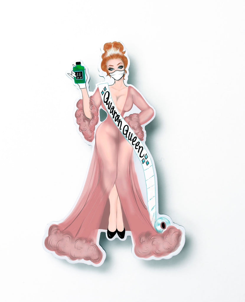 QuaranQueen Social Distancing Brooch ~ Lady