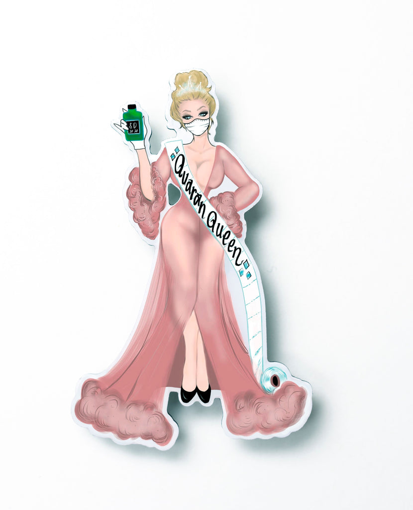 QuaranQueen Social Distancing Brooch ~ Haley